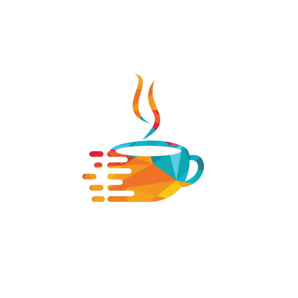 Cup of coffee vector logo design. Coffee shop logo.