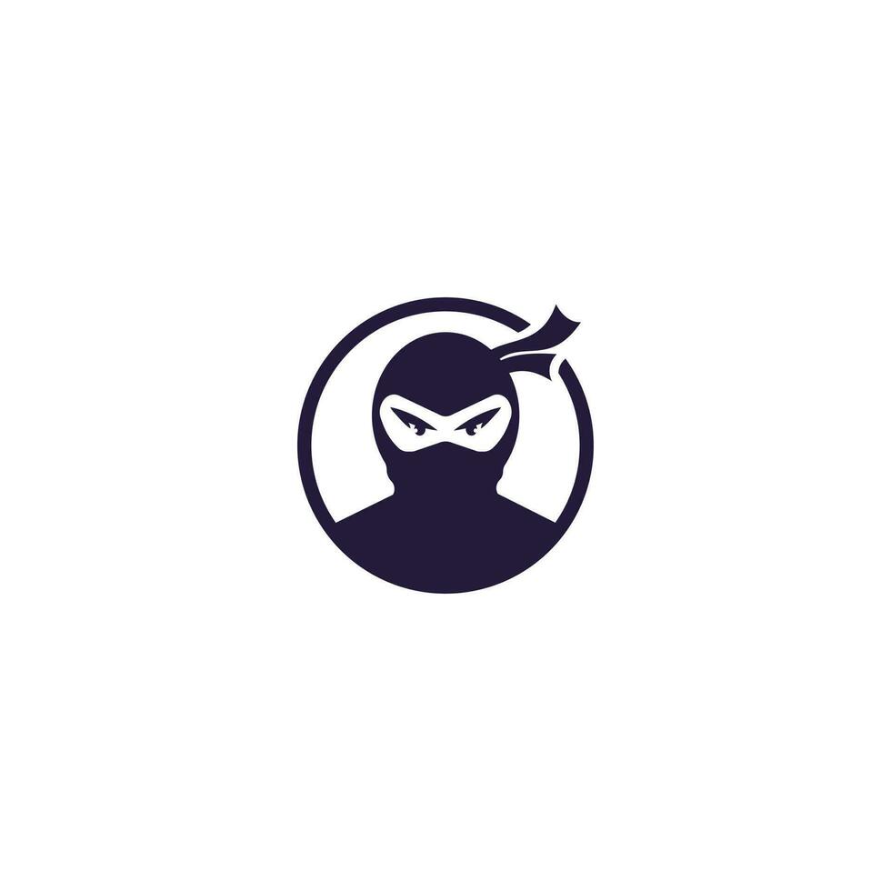 Ninja vector logo design template.