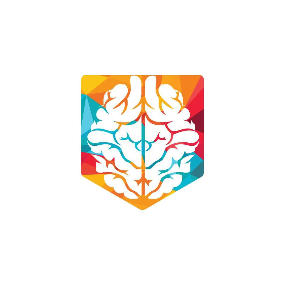 Creative brain logo design. Think idea concept.Brainstorm power thinking brain Logotype icon. vector