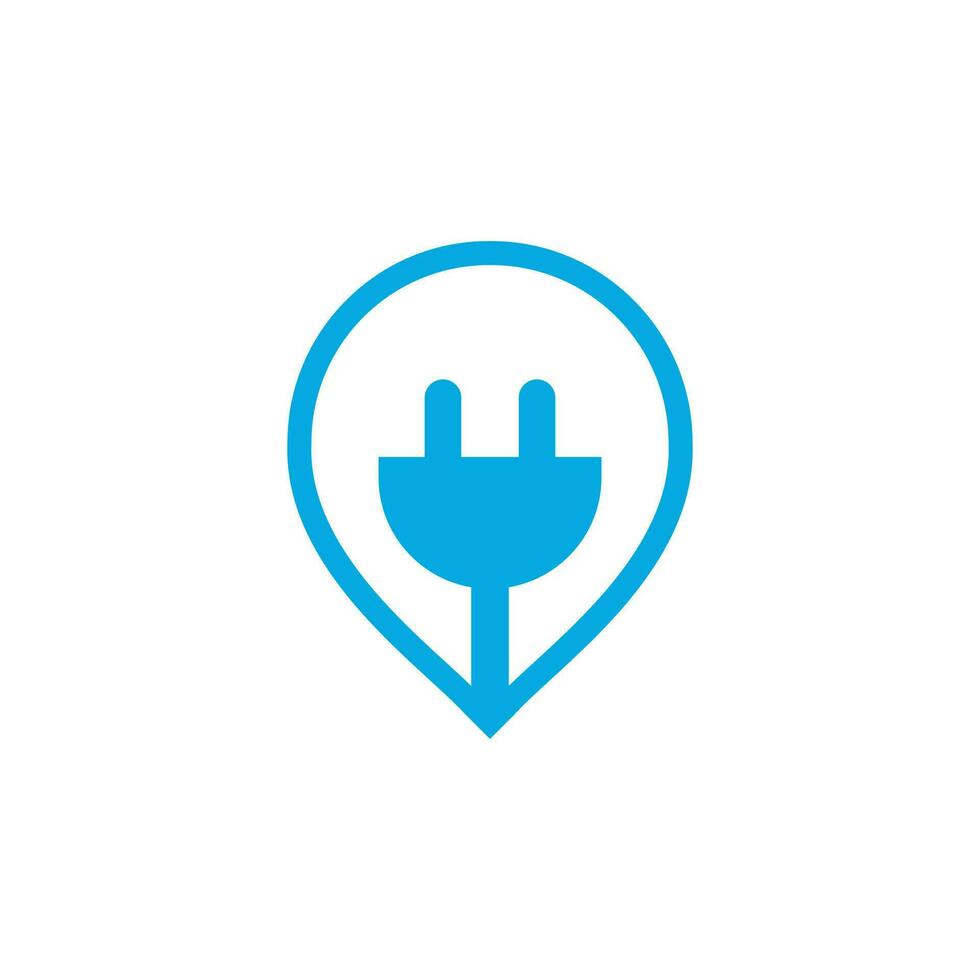 Electrical plug pin vector logo design. Power energy symbol.