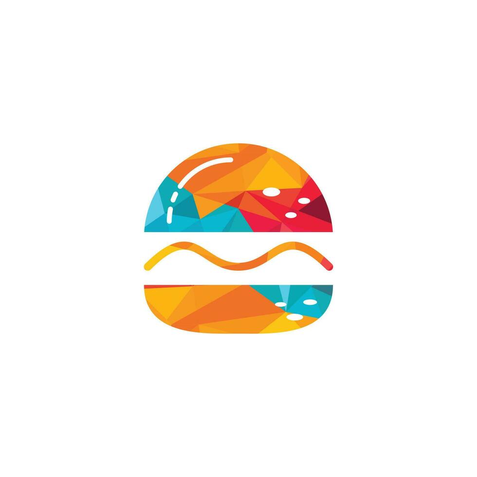 diseño de logotipo de vector de hamburguesa. logotipo de la cafetería de hamburguesas.