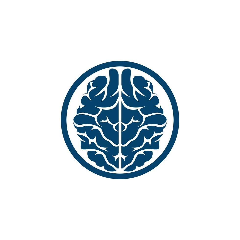 Creative brain logo design. Think idea concept.Brainstorm power thinking brain Logotype icon. vector