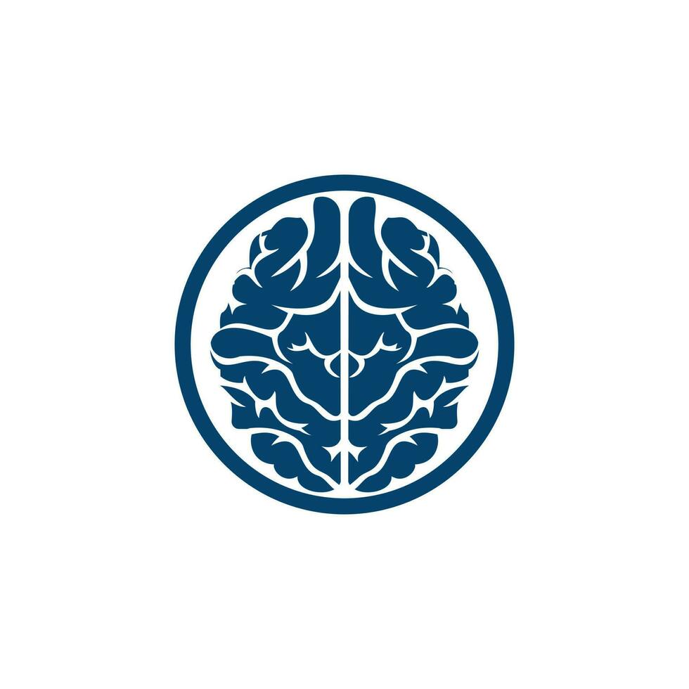 diseño creativo del logotipo del cerebro. Piense en el concepto de idea. Lluvia de ideas icono de logotipo de cerebro de pensamiento de poder. vector