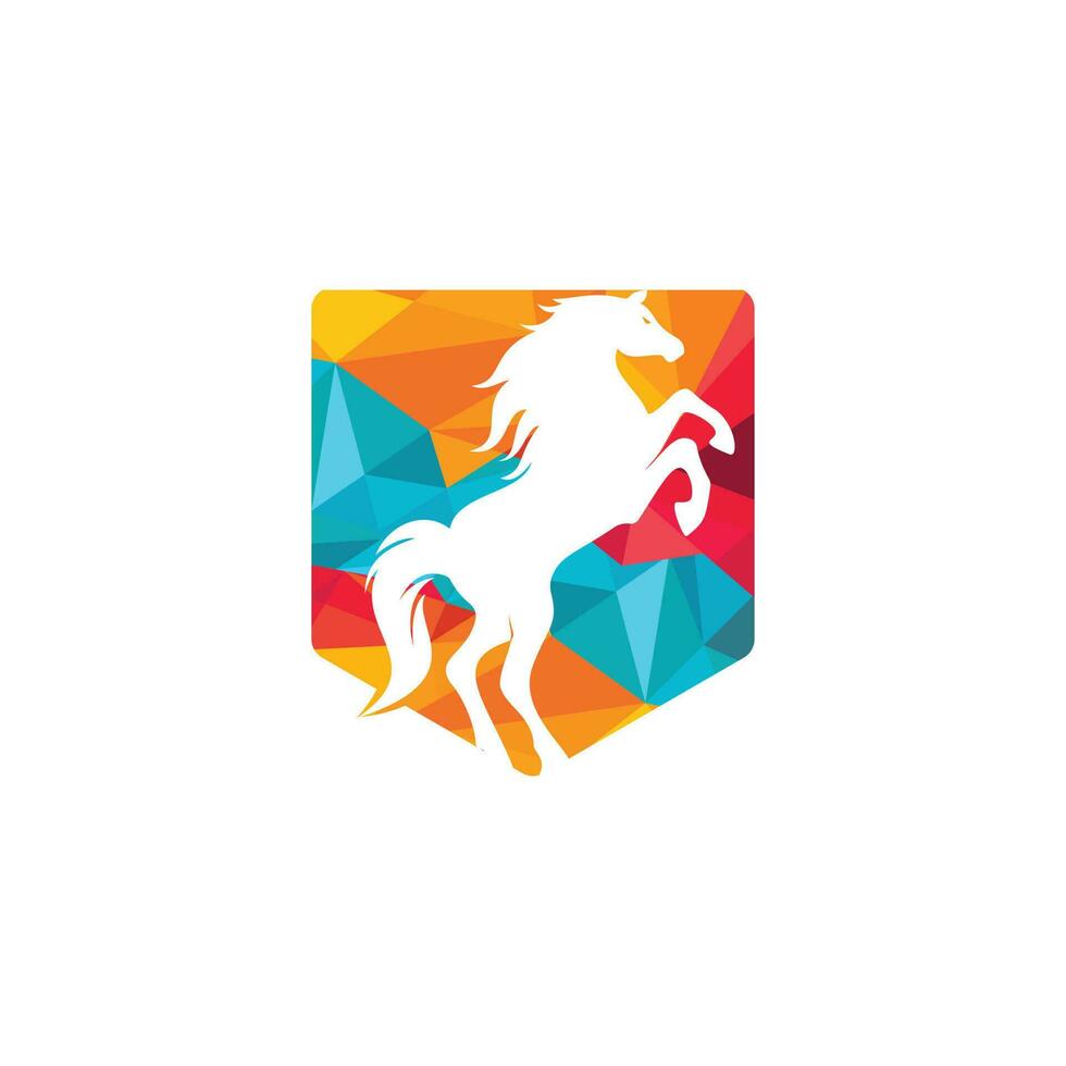 diseño de logotipo de vector de caballo. diseño de logotipo de carreras de caballos.