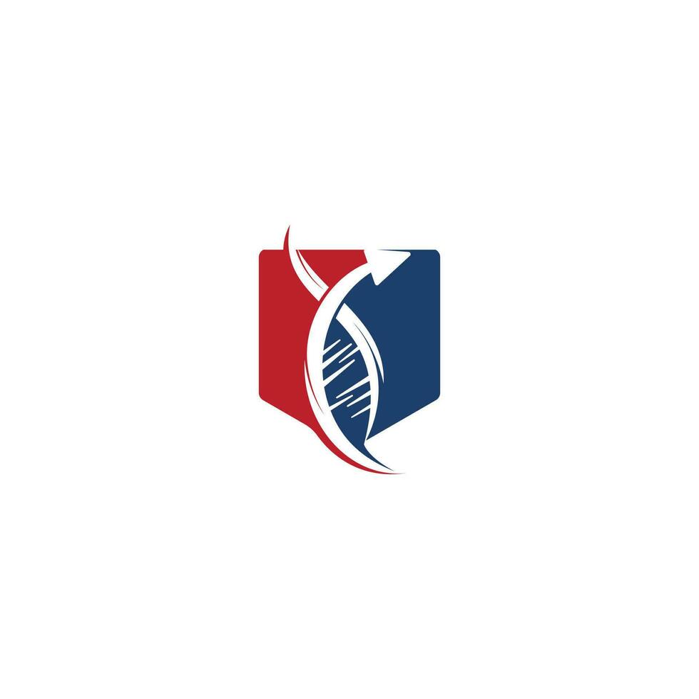 Human DNA and genetic logo design. vector