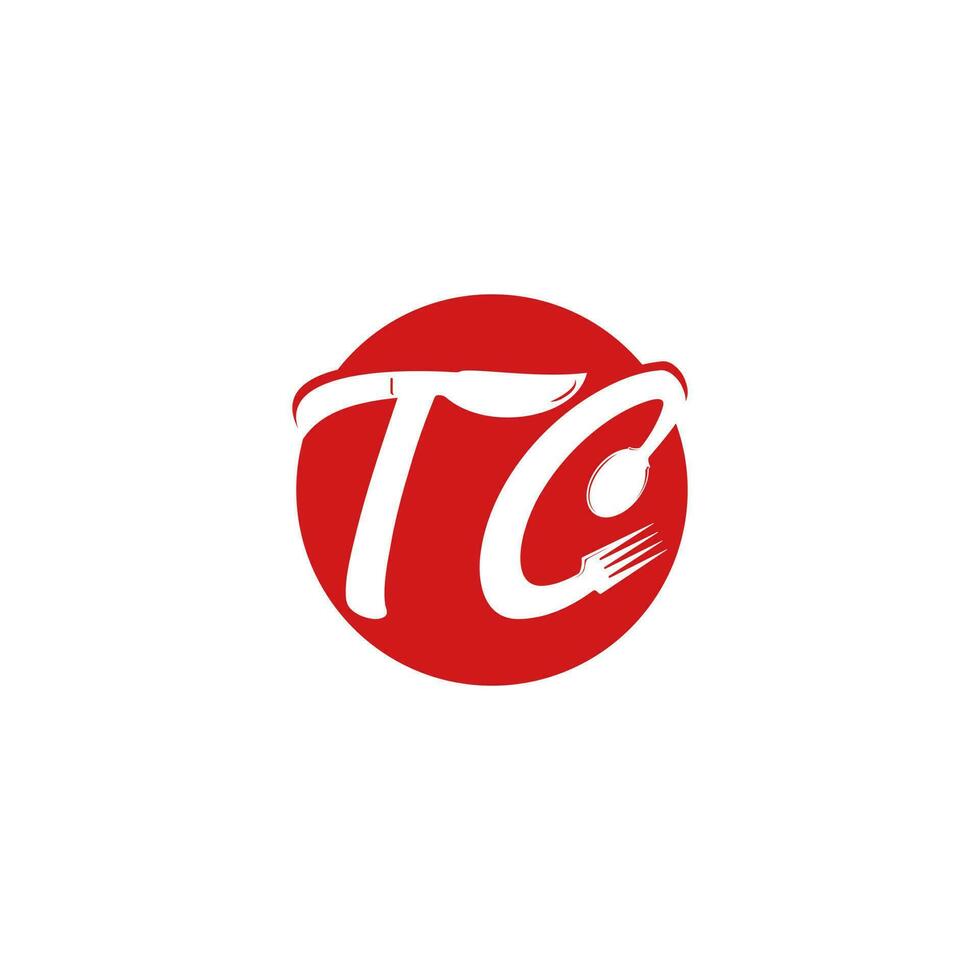 Letter TC Cooking and restaurant logo concept. vector