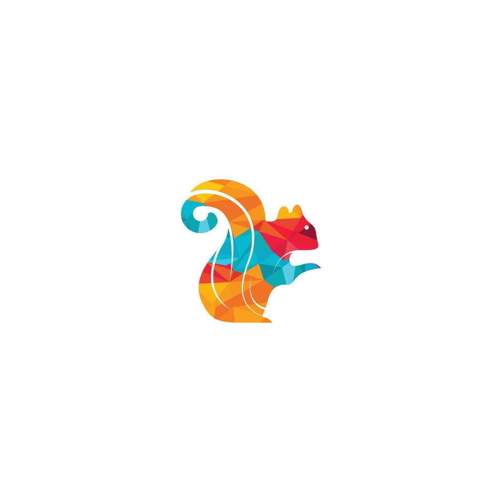 Squirrel vector logo design. Chipmunk logo design.