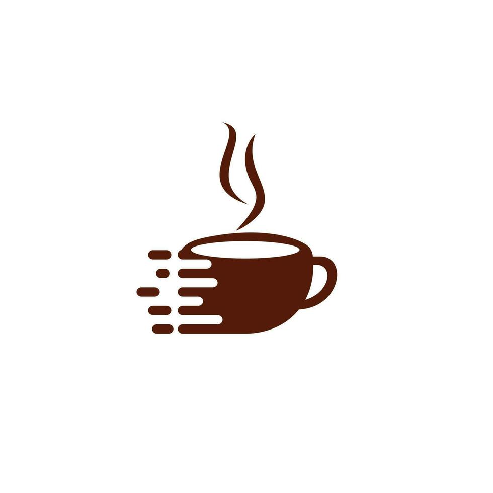 taza de diseño del logotipo del vector de café. logotipo de la cafetería.