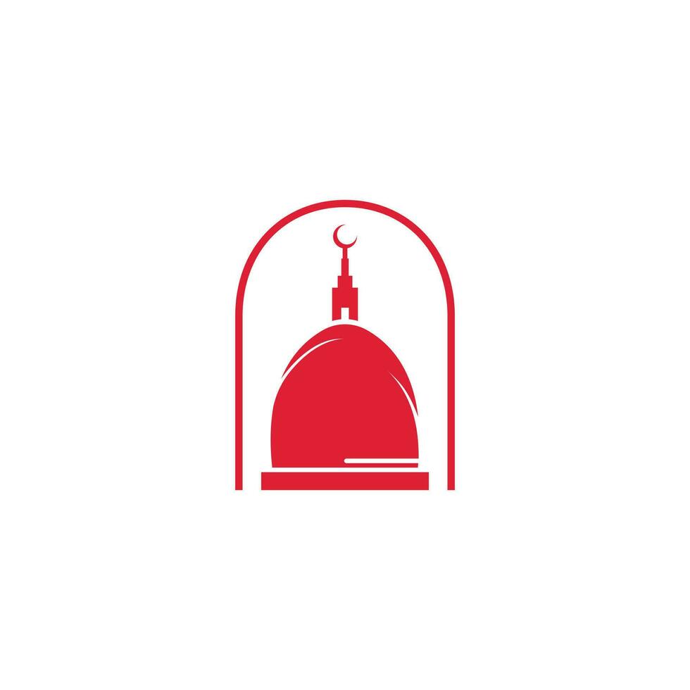 Star Mosque tower logo design. Islamic Logo designs concept. vector