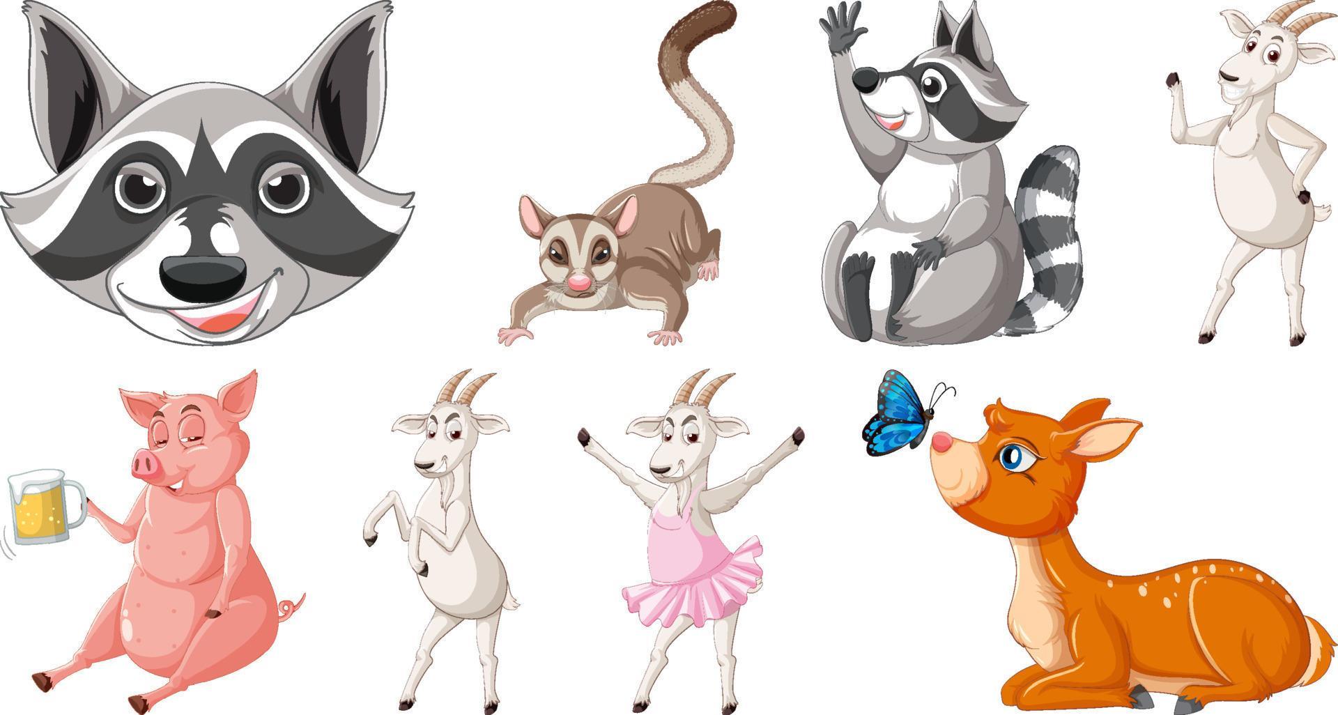 Set Of Various Animals Cartoon Characters 11470806 Vector Art At Vecteezy Set Of Various Animals Cartoon Characters 11470806 Vector Art At Vecteezy