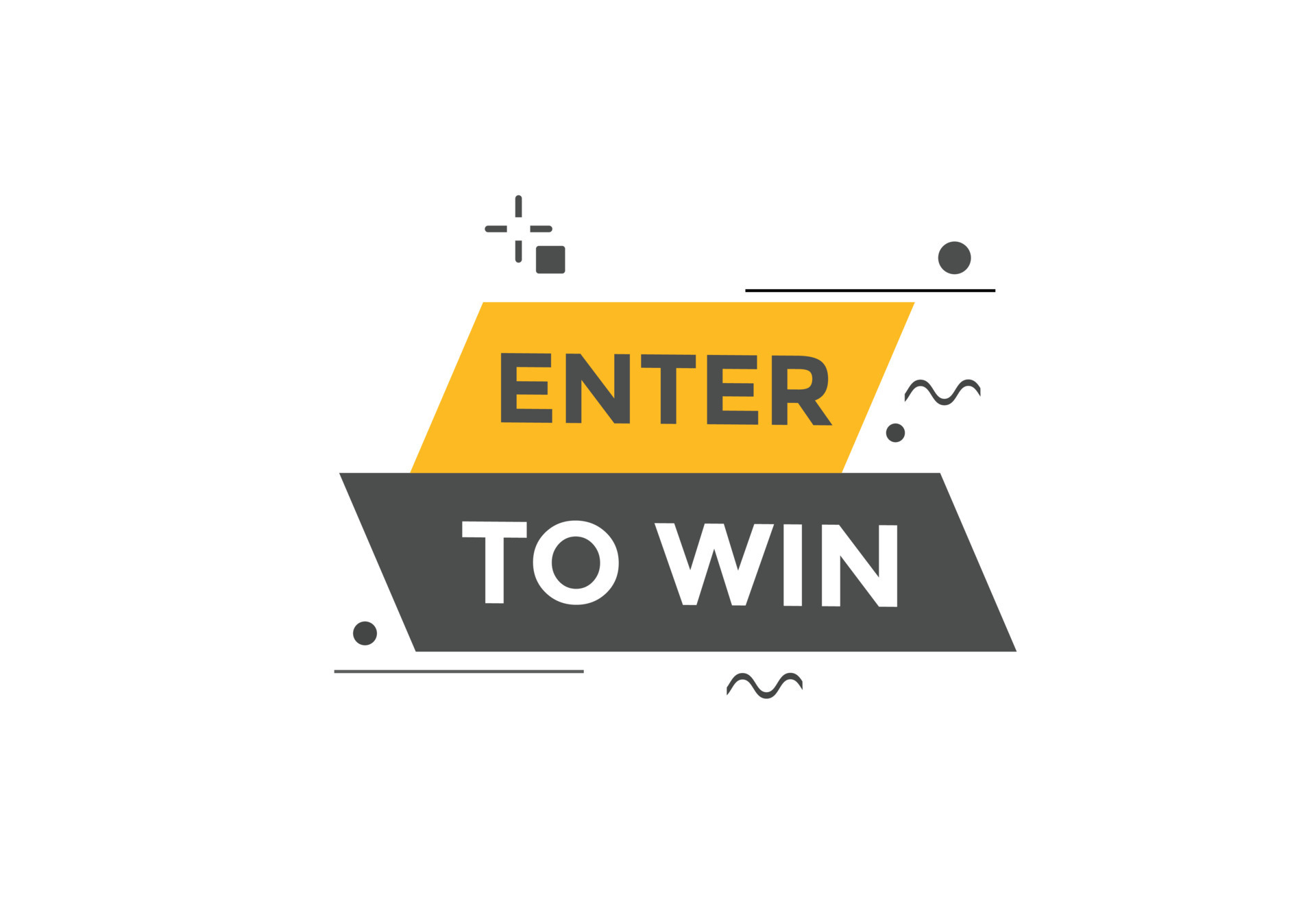 Enter to win button. Enter to win sign speech bubble. banner label