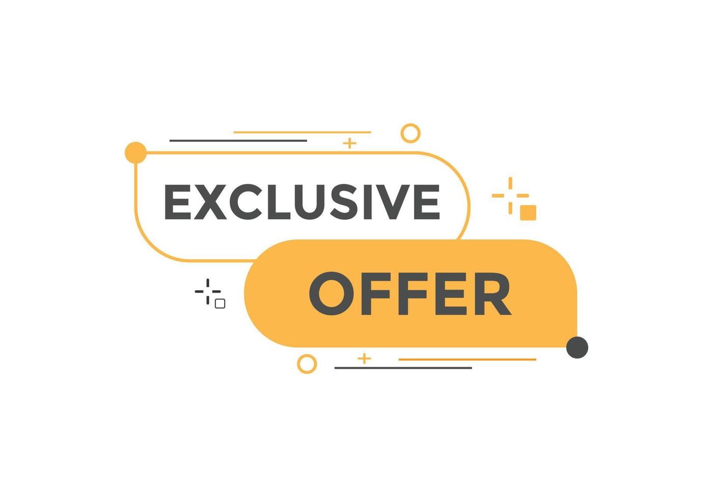 Exclusive offer button. Exclusive offer sign speech bubble. banner label template. Vector Illustration