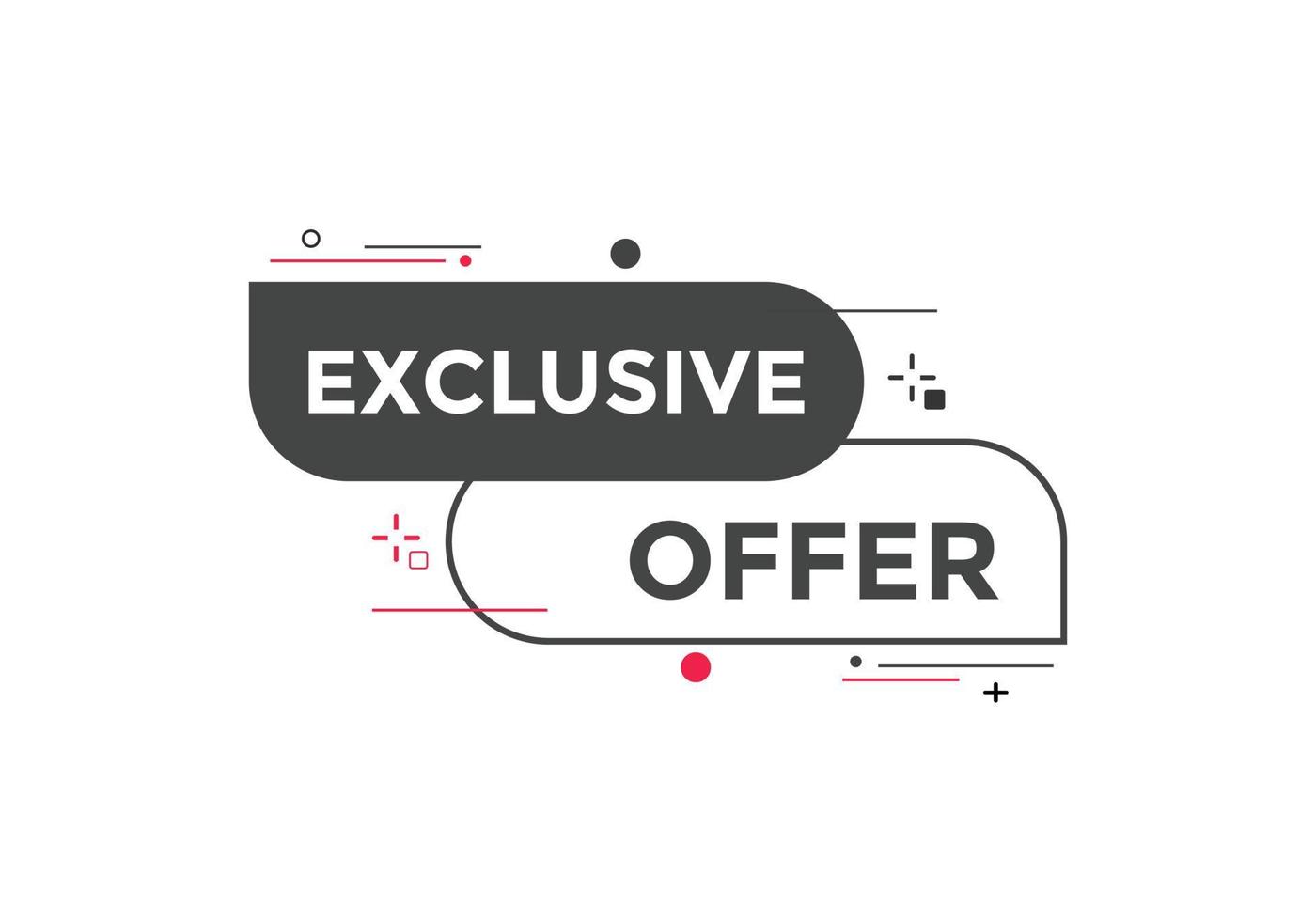 Exclusive offer button. Exclusive offer sign speech bubble. banner label template. Vector Illustration