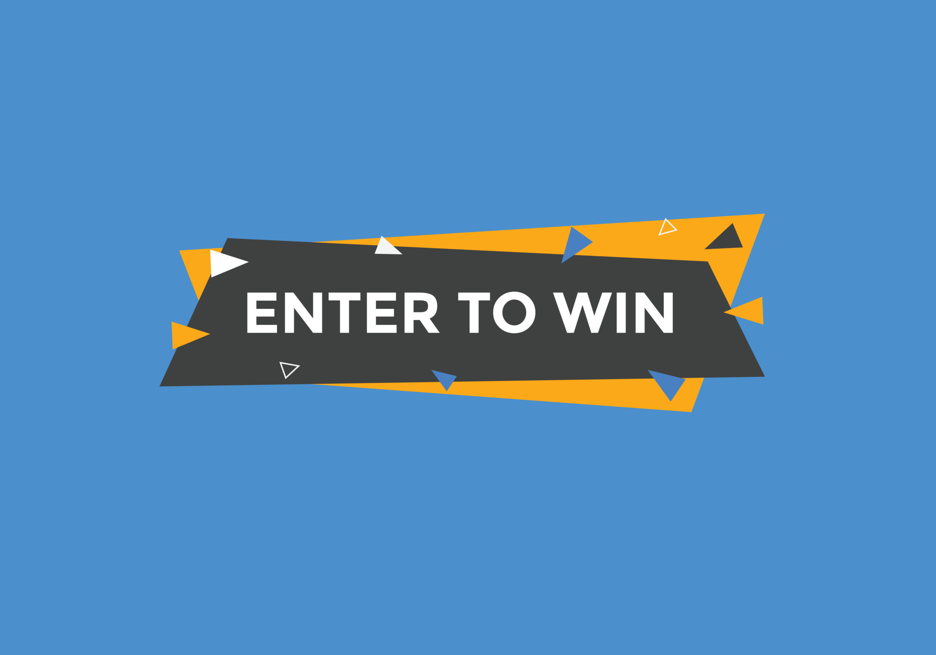 Enter to win button. Enter to win sign speech bubble. banner label