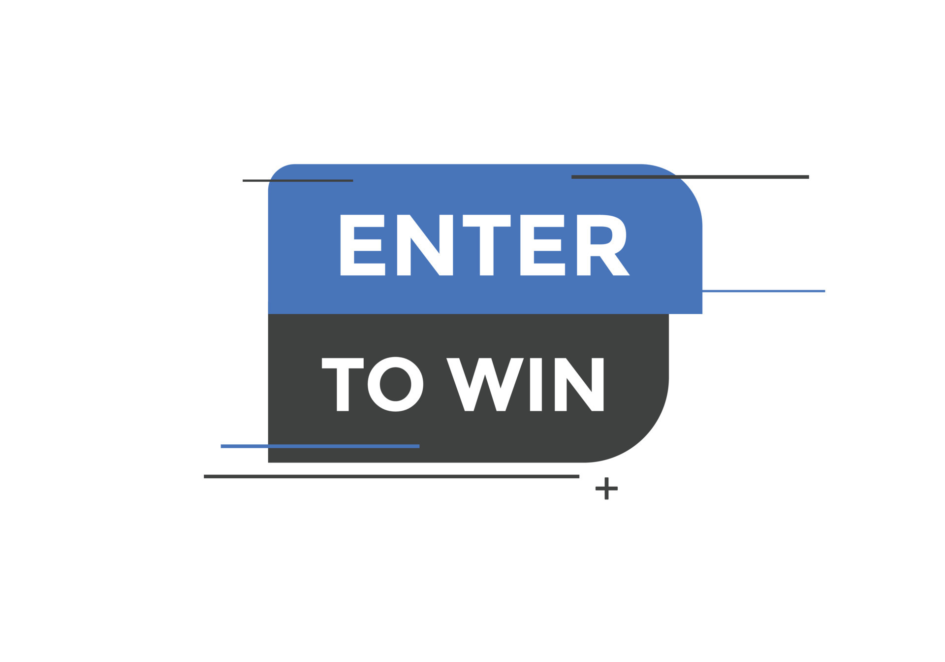 Enter to win button. Enter to win sign speech bubble. banner label