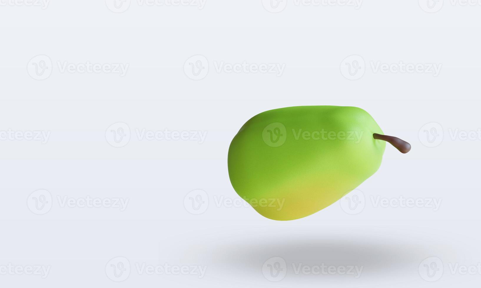 3d Fruits Papaya rendering top view photo