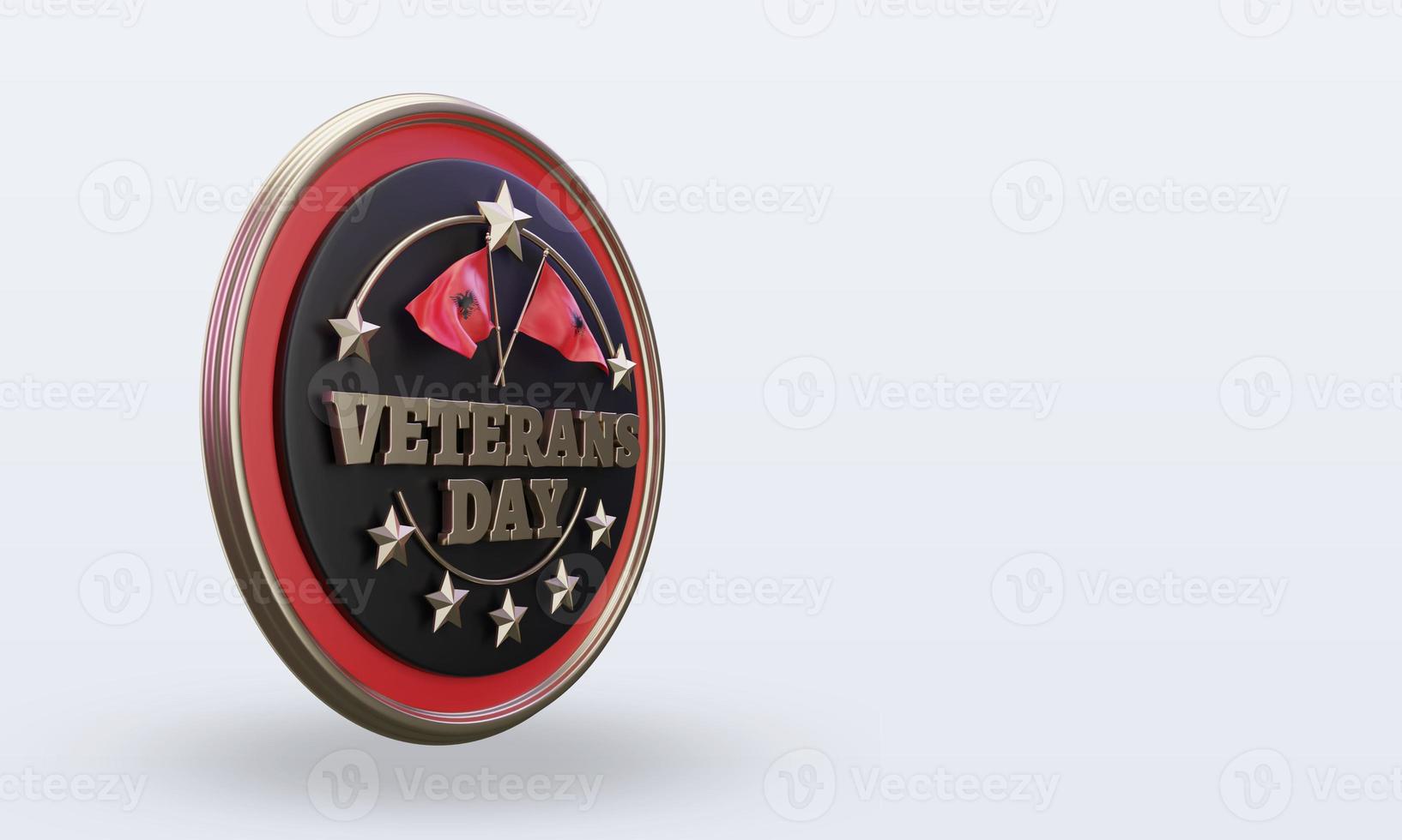 3d Veterans day Albania rendering left view photo