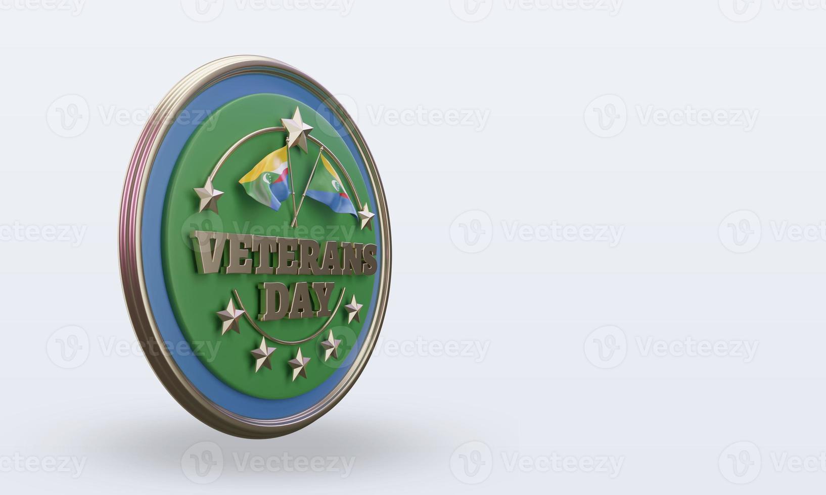 3d Veterans day Comoros rendering left view photo