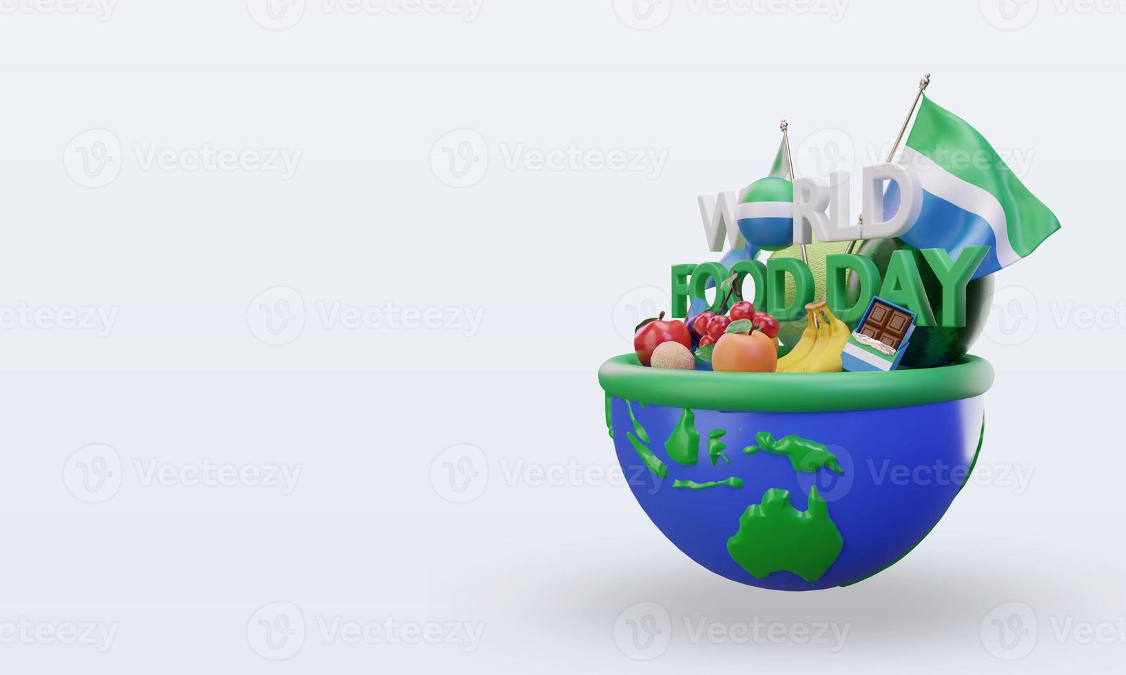 3d World Food Day Sierra Leone rendering right view photo
