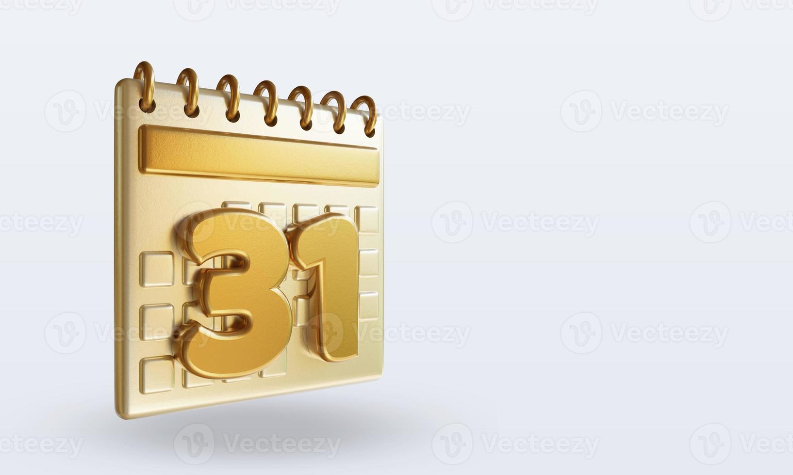 3d Calendar left view thirty one photo