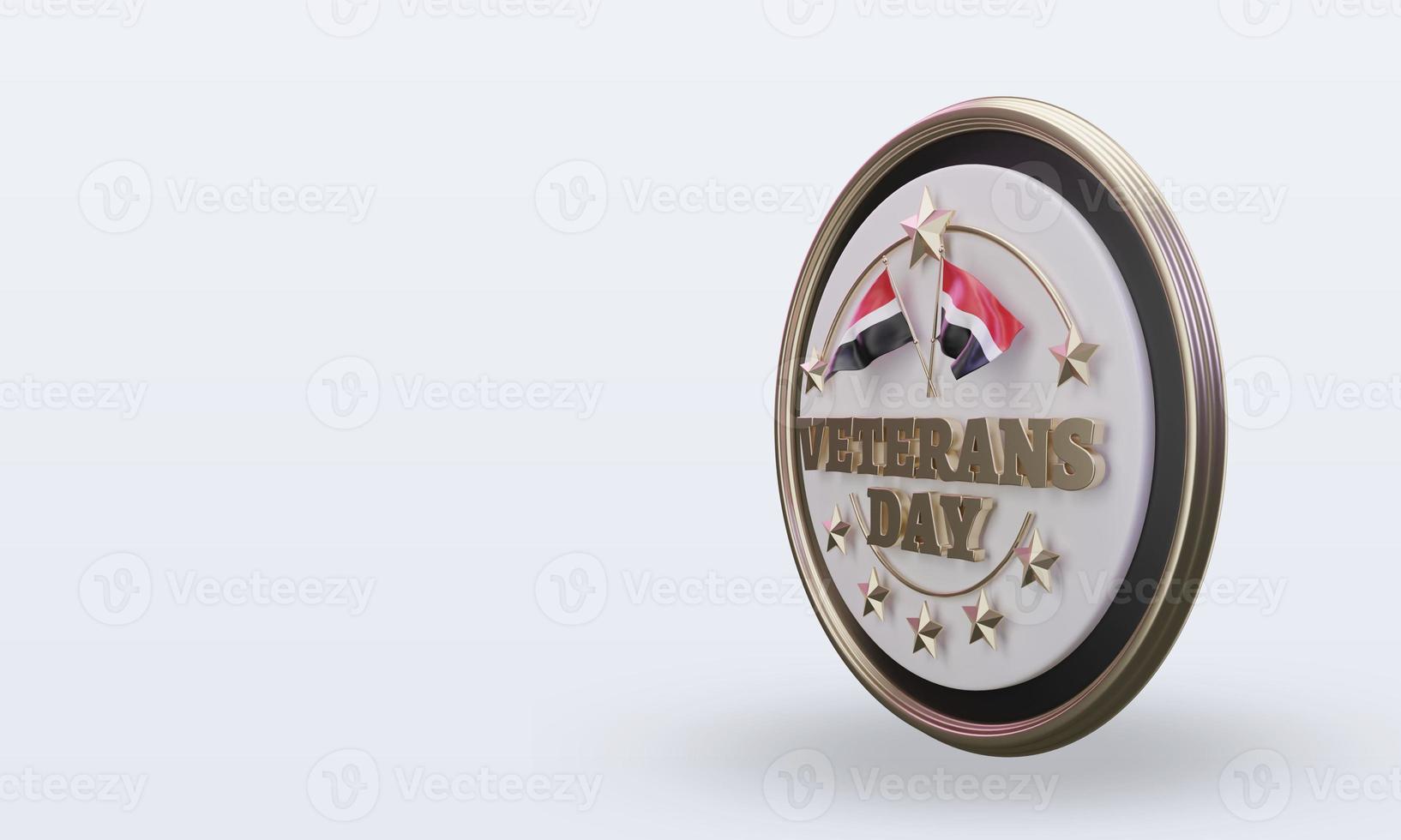 3d Veterans day Yemen rendering right view photo