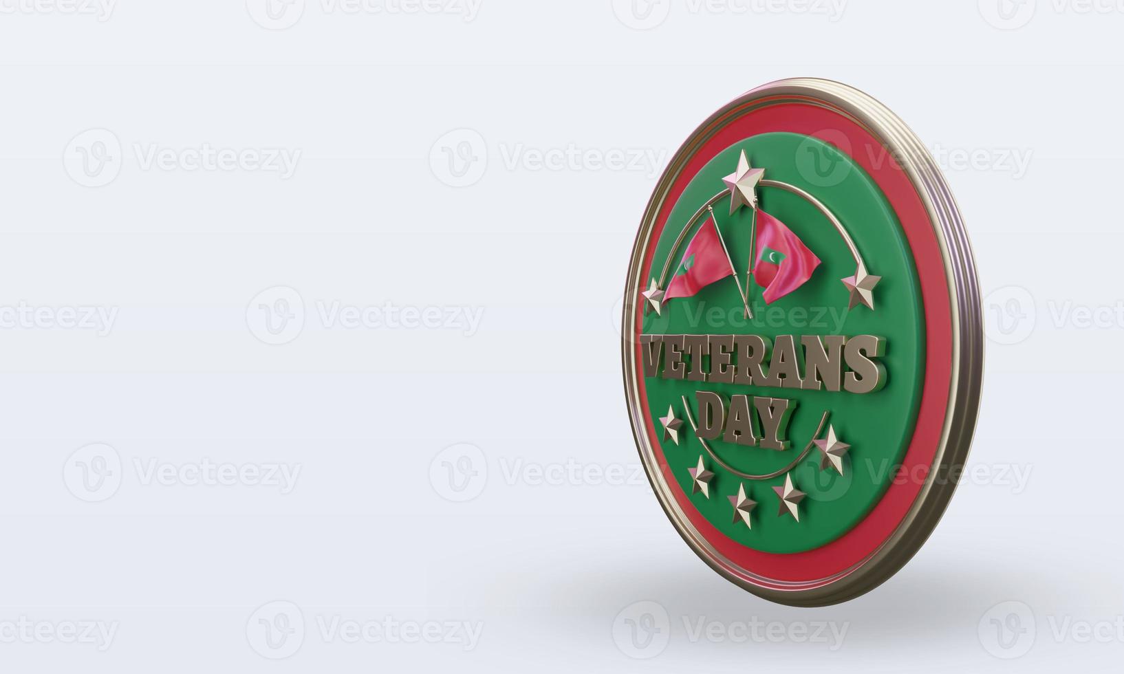 3d Veterans day Maldives rendering right view photo