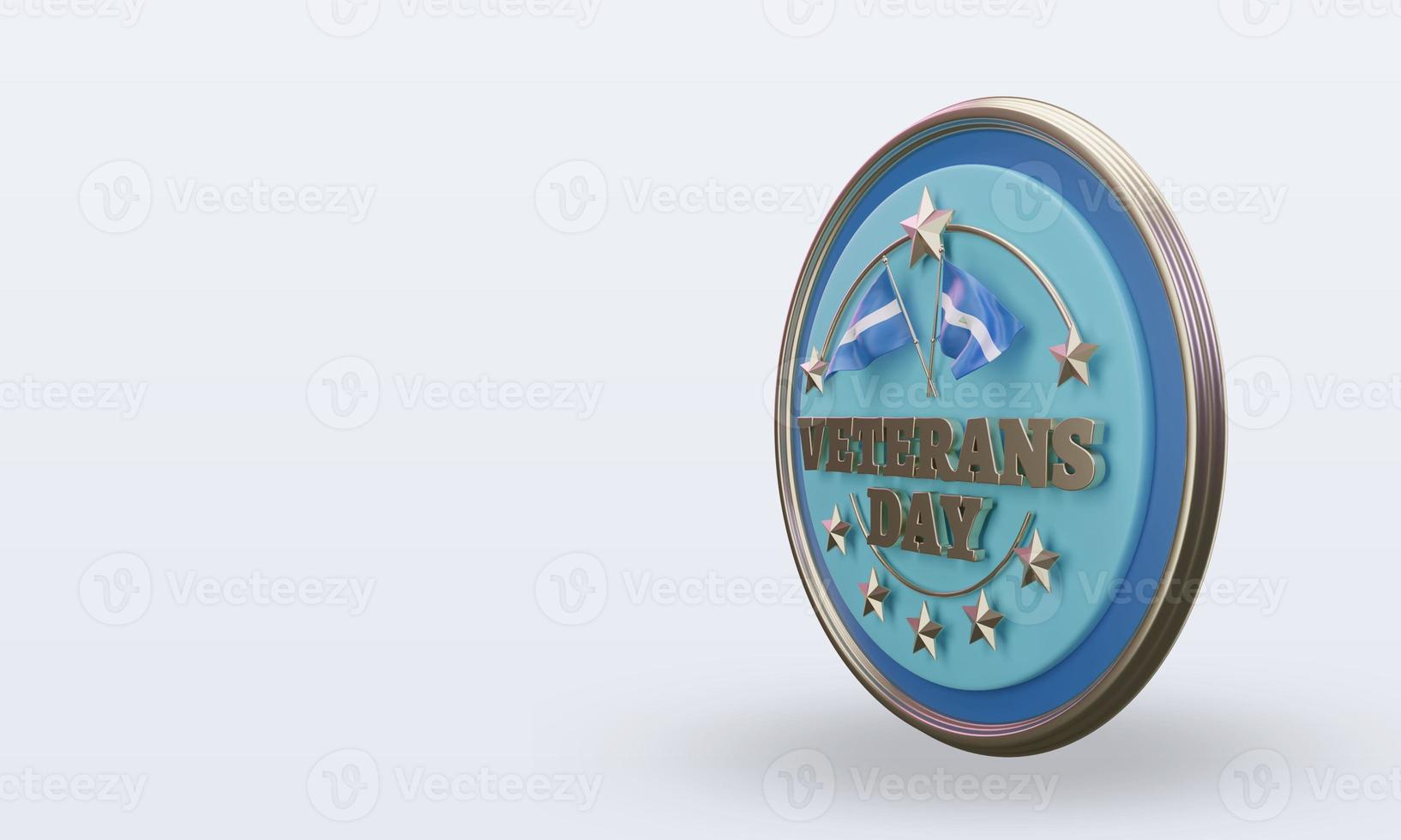 3d Veterans day Nicaragua rendering right view photo