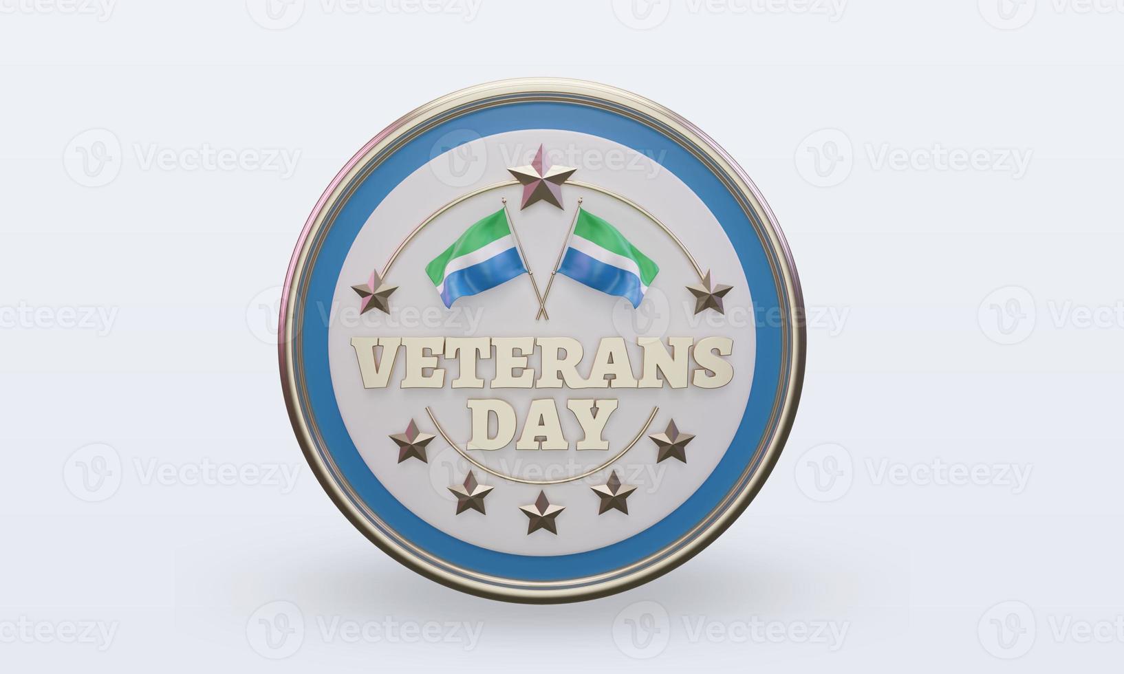 3d Veterans day Sierra Leone rendering front view photo