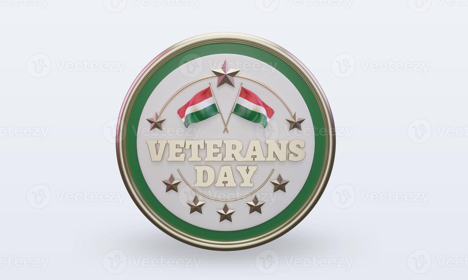 3d Veterans day Tajikistan rendering front view photo