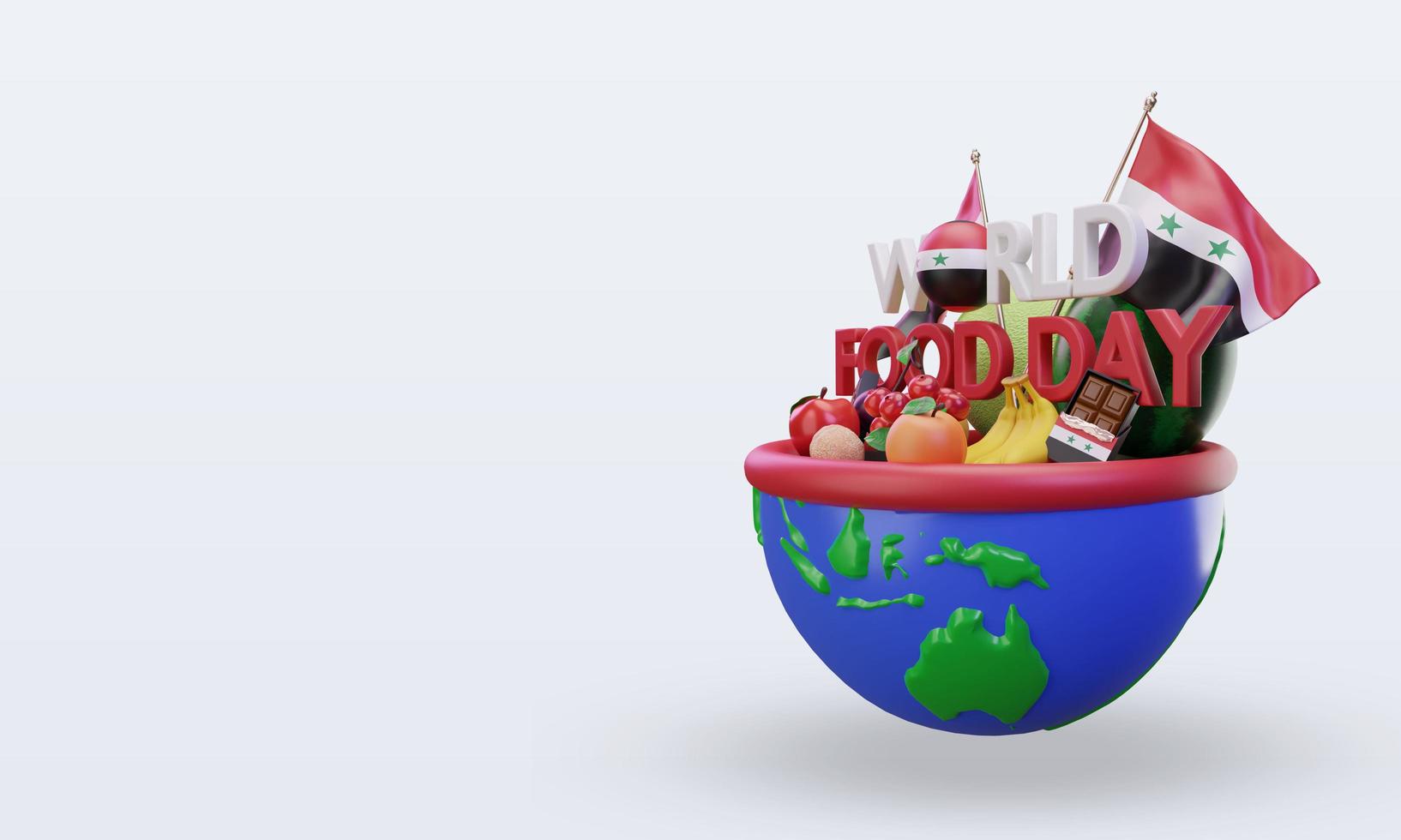 3d World Food Day Syria rendering right view photo