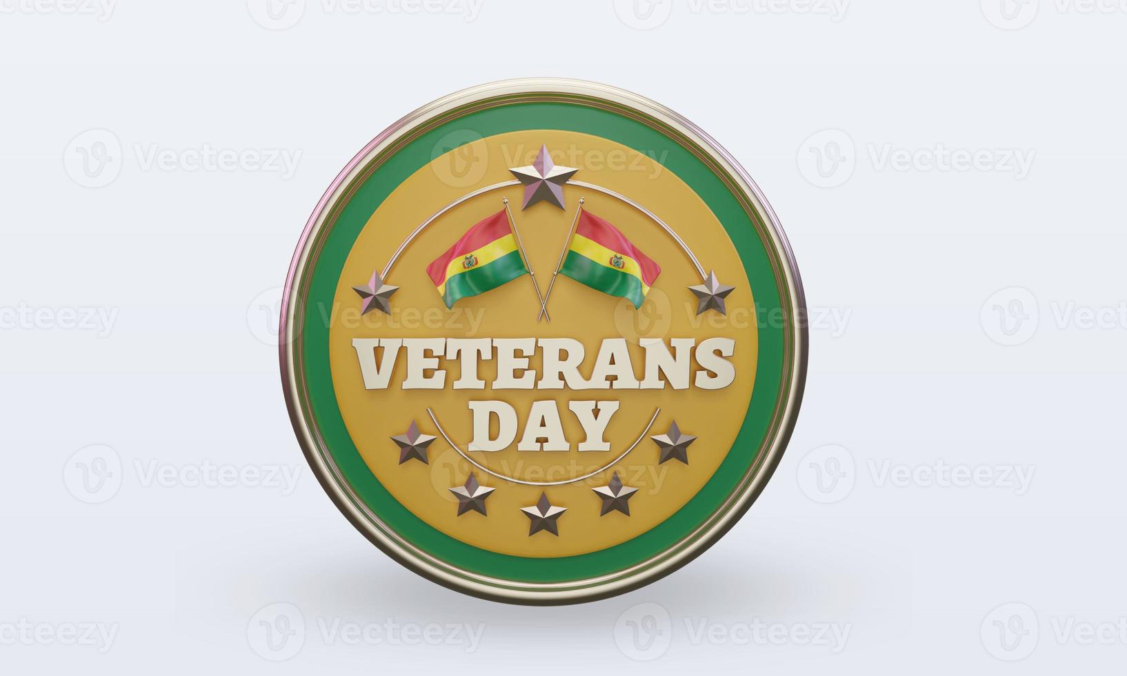 3d Veterans day Bolivia rendering front view photo