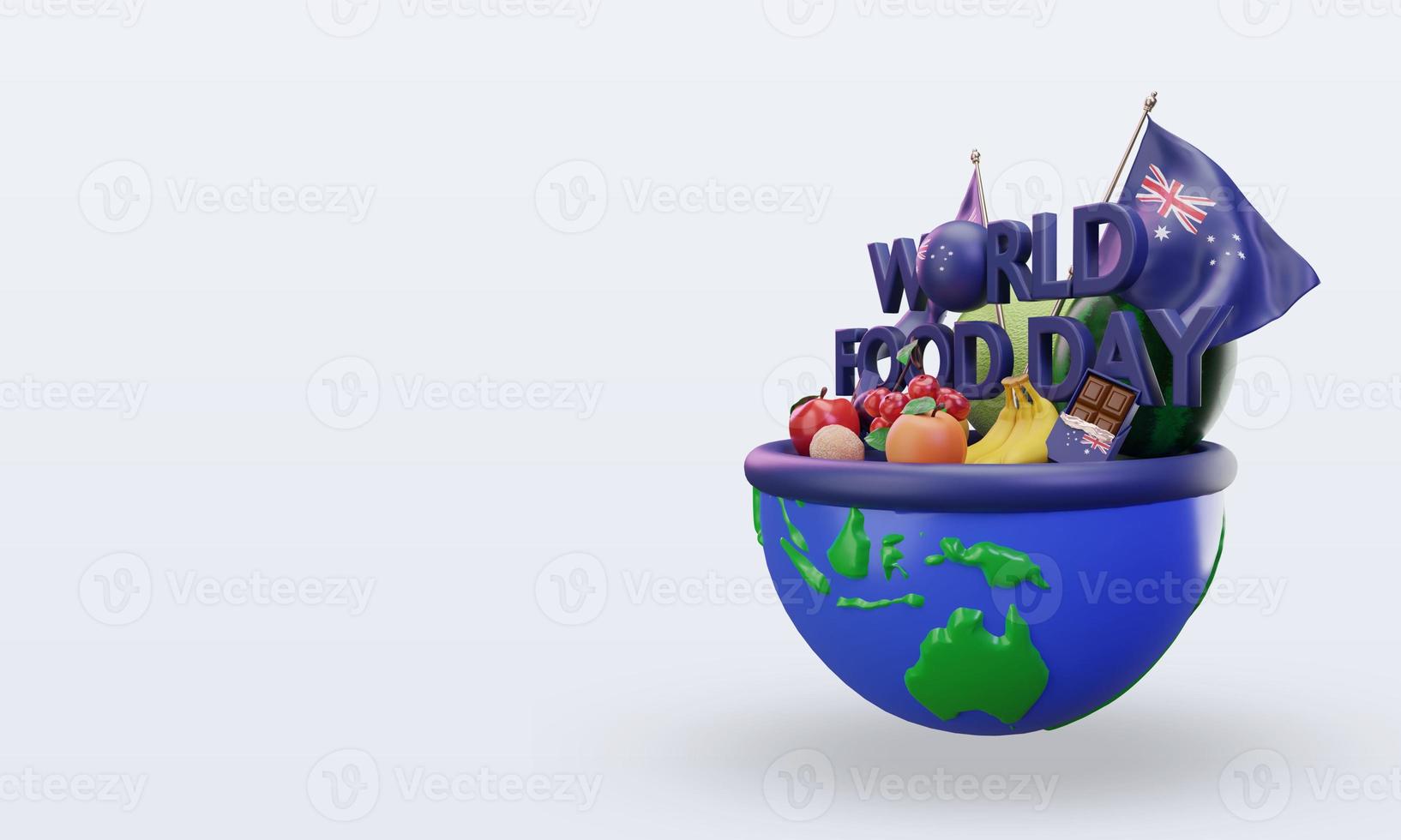 3d World Food Day Australia rendering right view photo