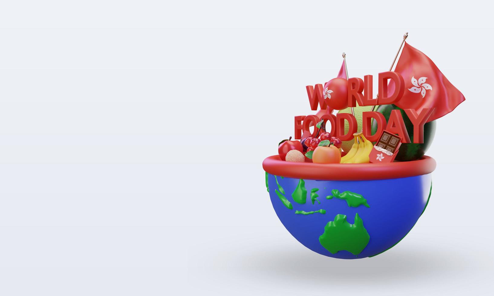 3d World Food Day Hongkong rendering right view photo