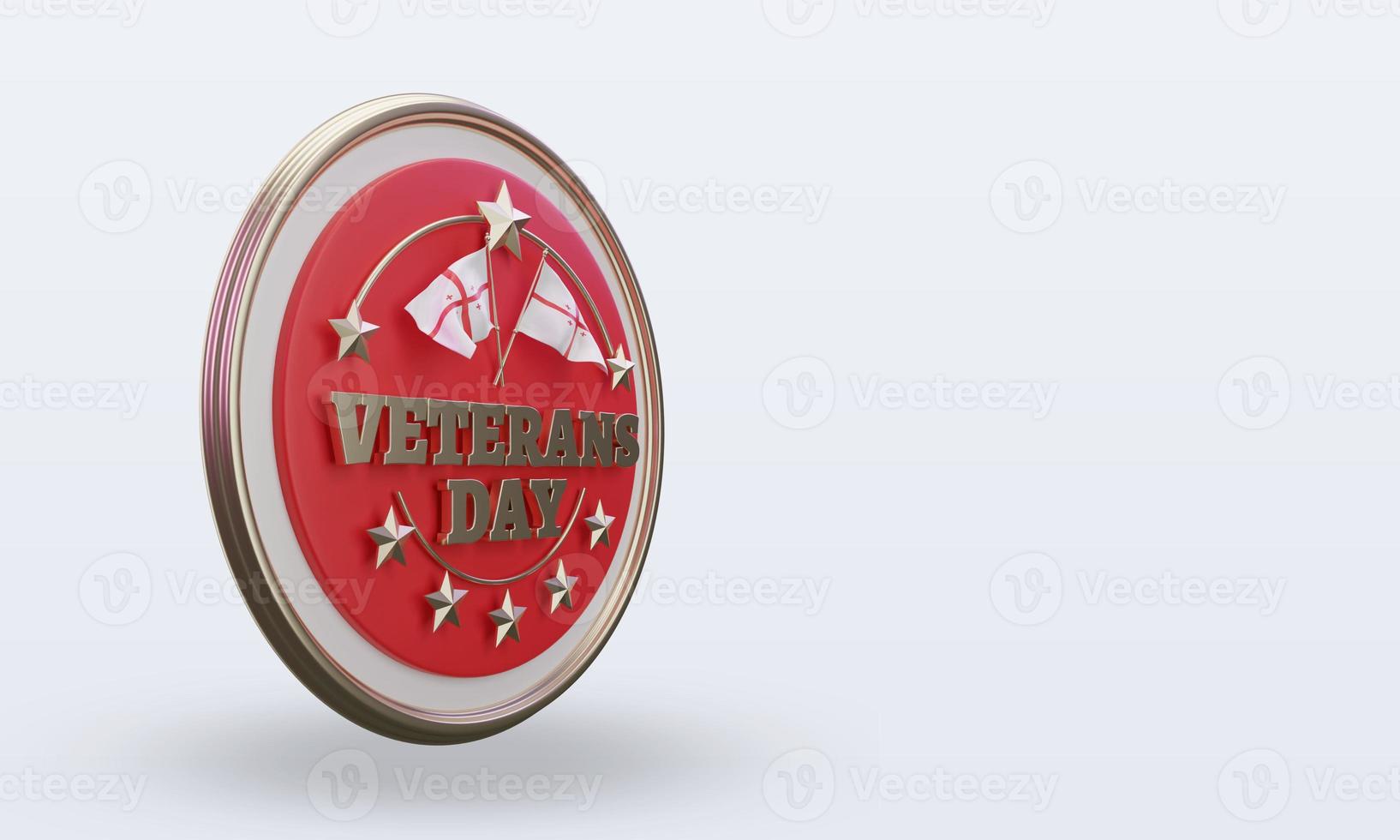 3d Veterans day Georgia rendering left view photo