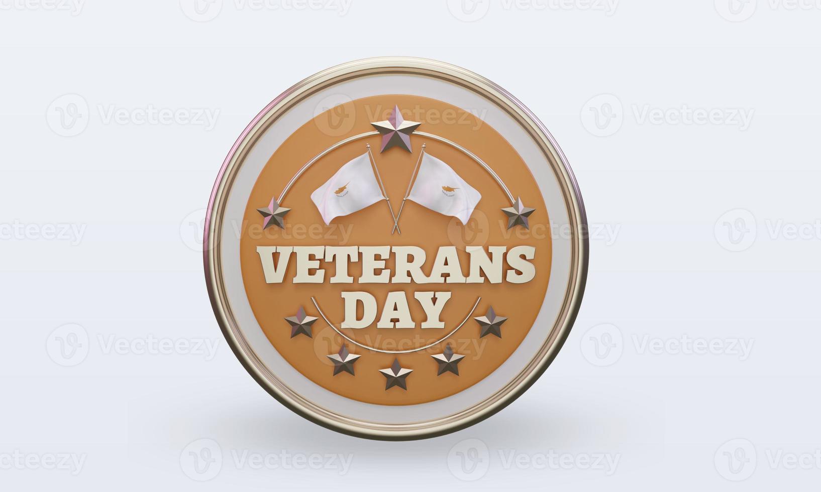 3d Veterans day Cyprus rendering front view photo