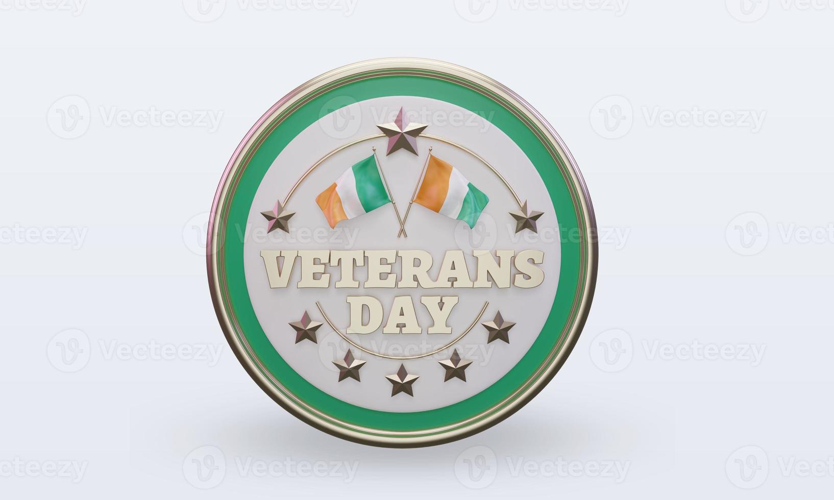 3d Veterans day Cote dIvoire rendering front view photo