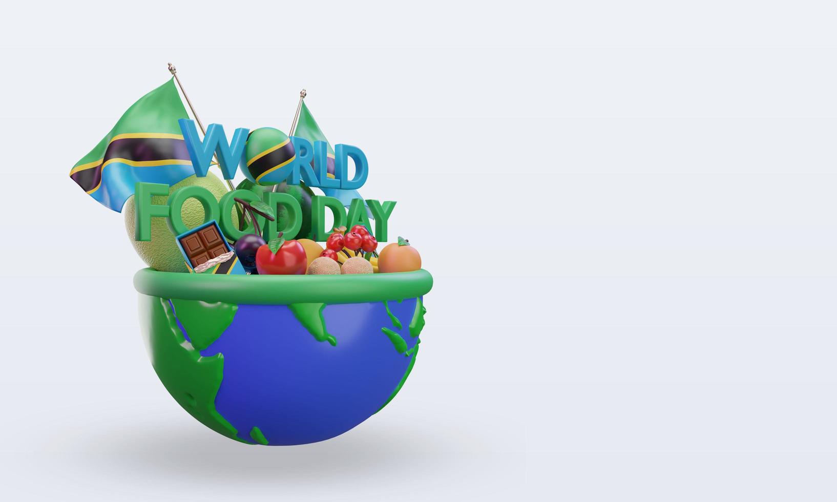 3d World Food Day Tanzania rendering left view photo