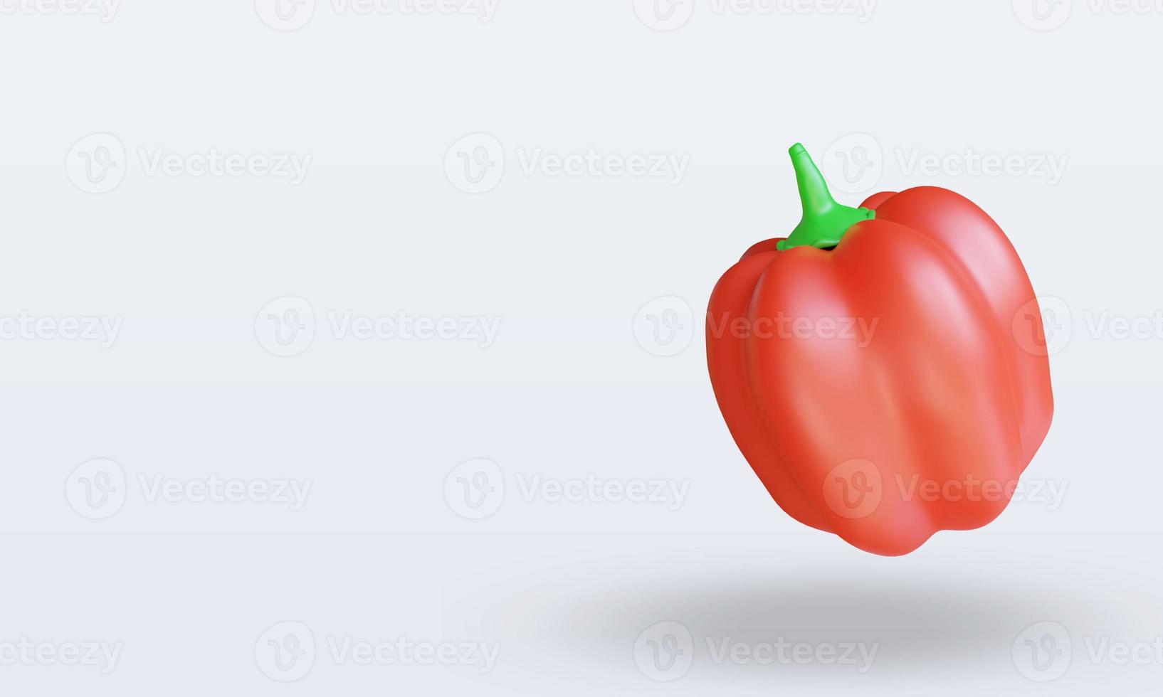 3d Vegetable Red Paprika rendering right view photo