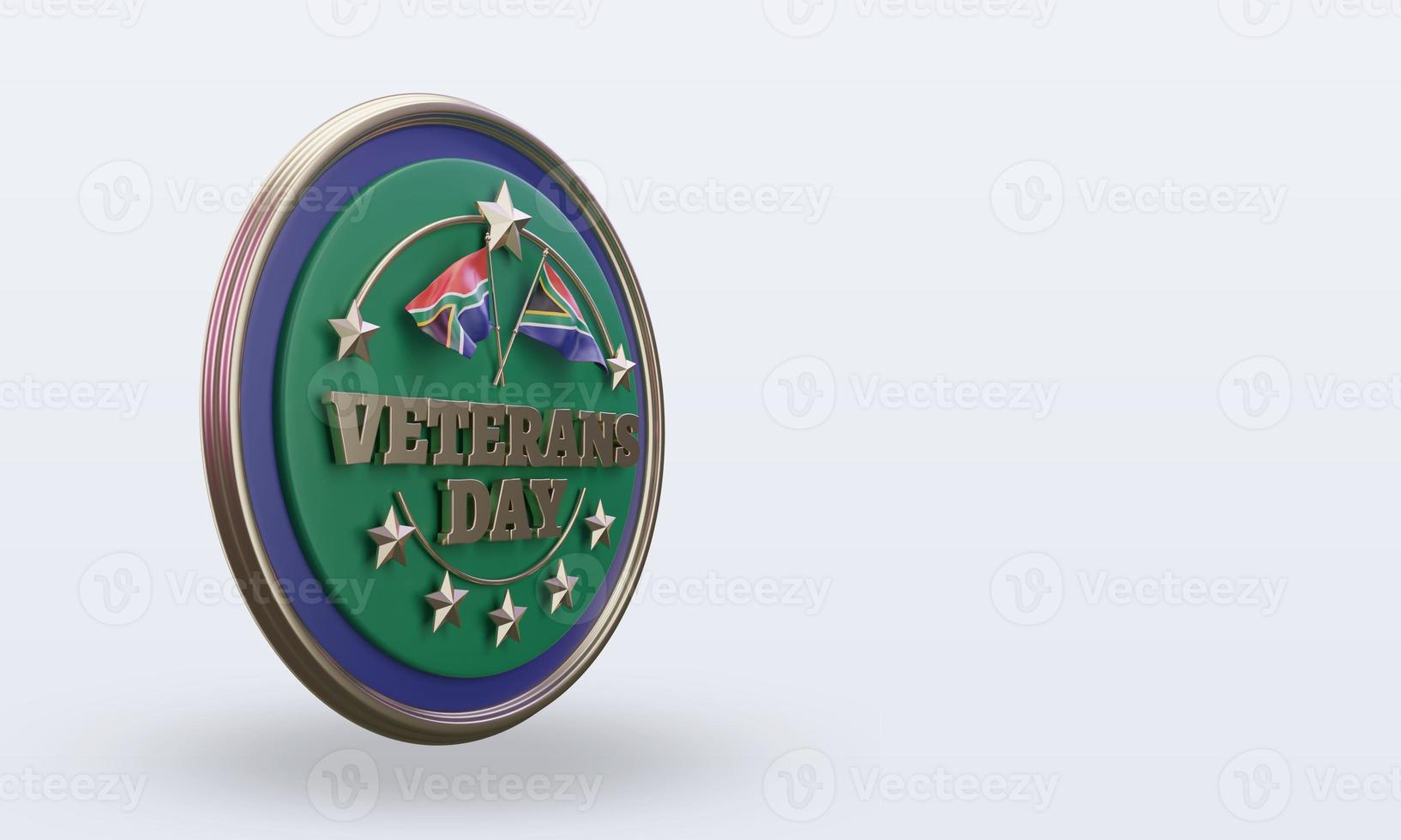 3d Veterans day South Africa rendering left view photo