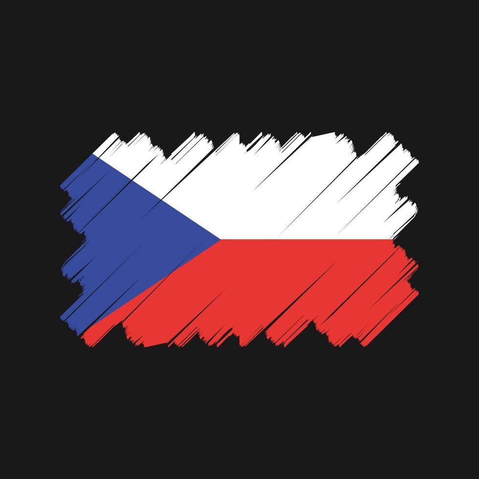 diseño vectorial de la bandera de la república checa. bandera nacional vector