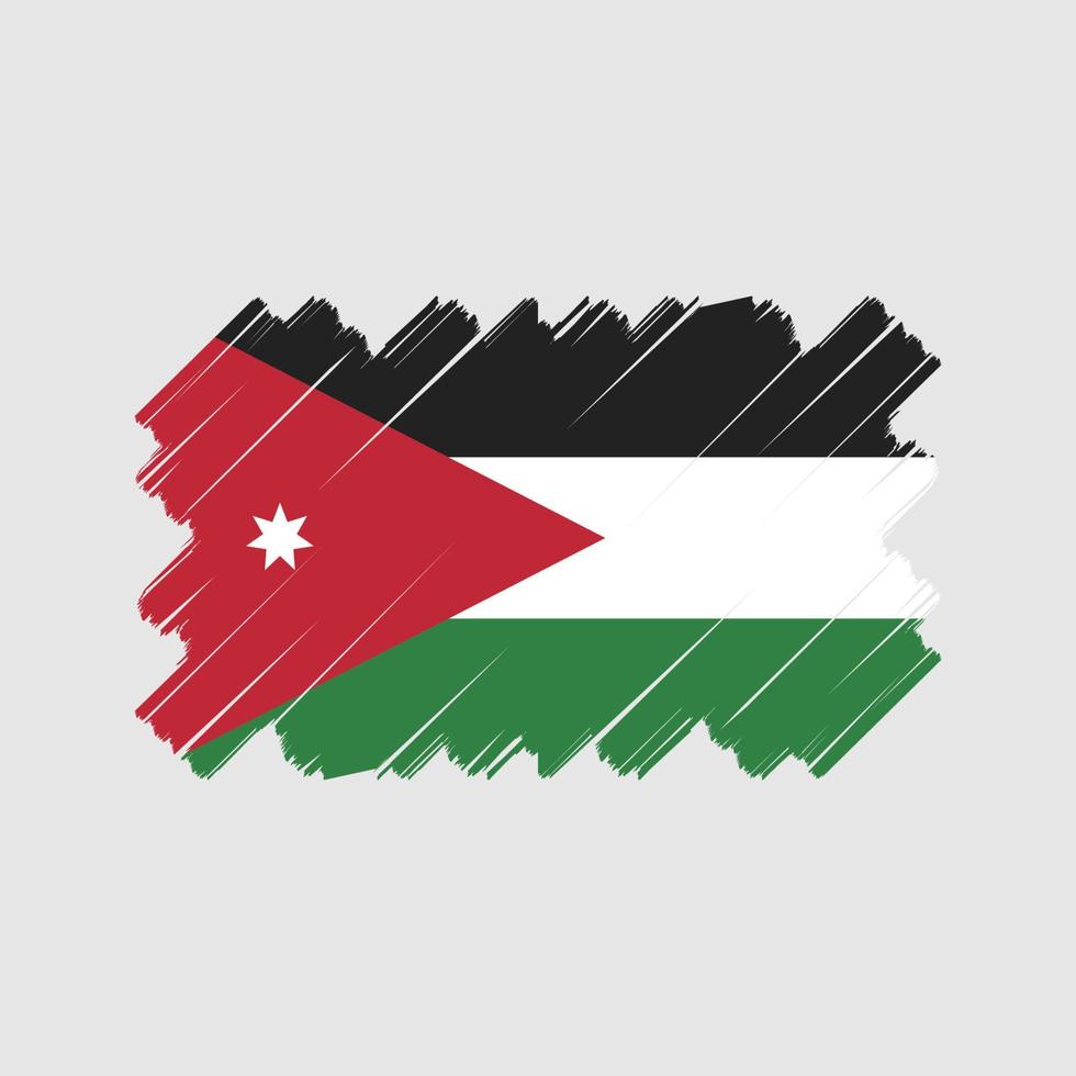 Jordan Flag Vector Design. National Flag