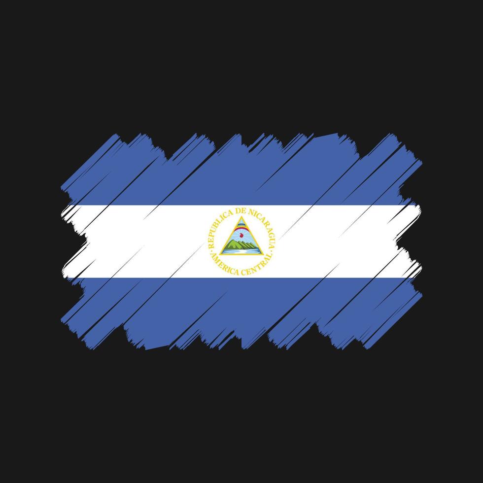 diseño vectorial de la bandera de nicaragua. bandera nacional vector