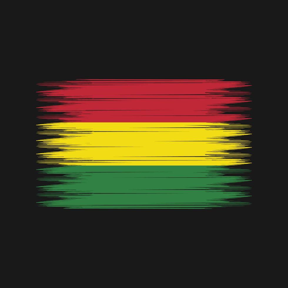 cepillo de la bandera de bolivia. bandera nacional vector