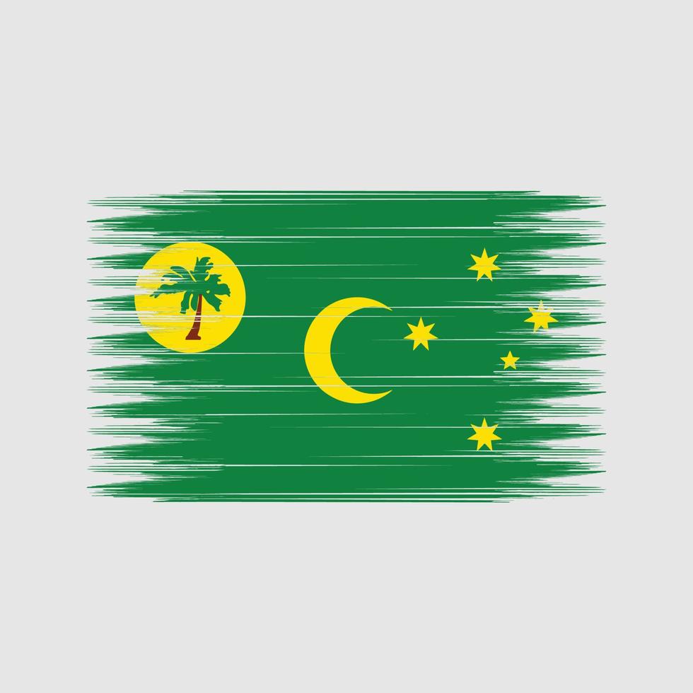 Cocos Islands Flag Brush. National Flag vector