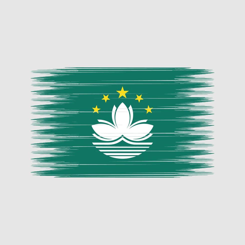 Macau Flag Brush. National Flag vector