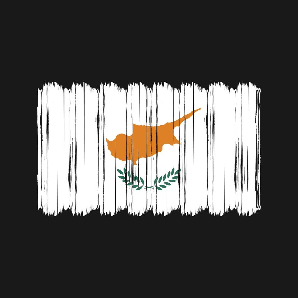 Cyprus Flag Brush Vector. National Flag Brush Vector Design