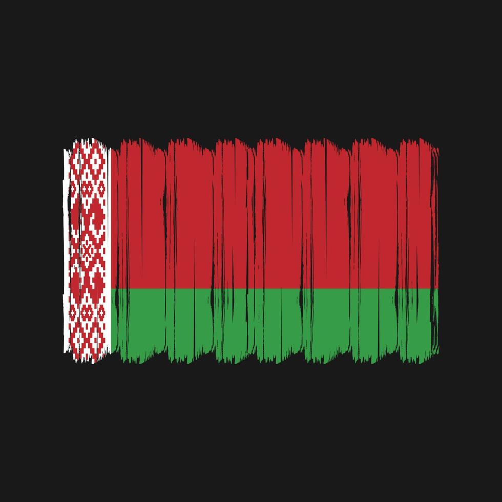 Belarus Flag Brush Vector. National Flag Brush Vector Design