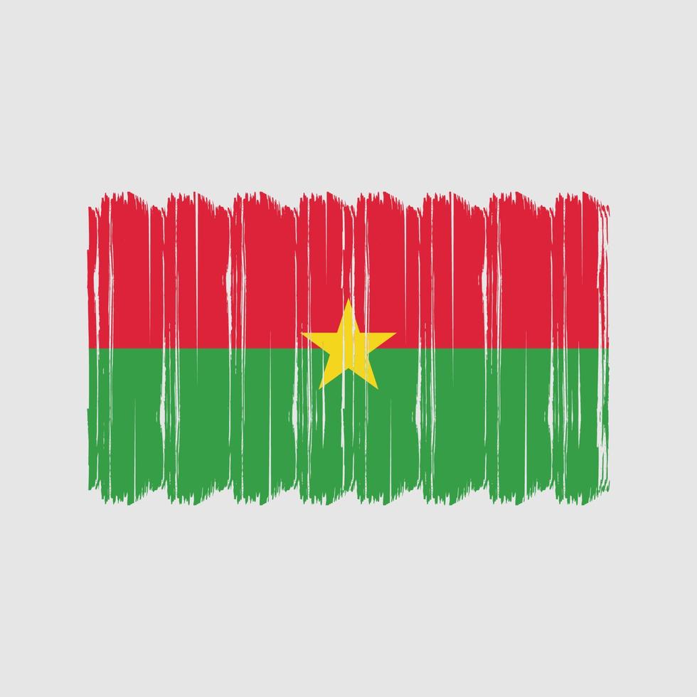 Burkina Faso Flag Brush Vector. National Flag Brush Vector Design