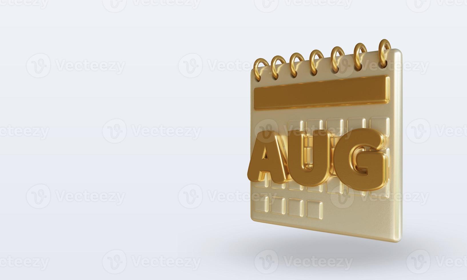 3d Calendar right view August photo