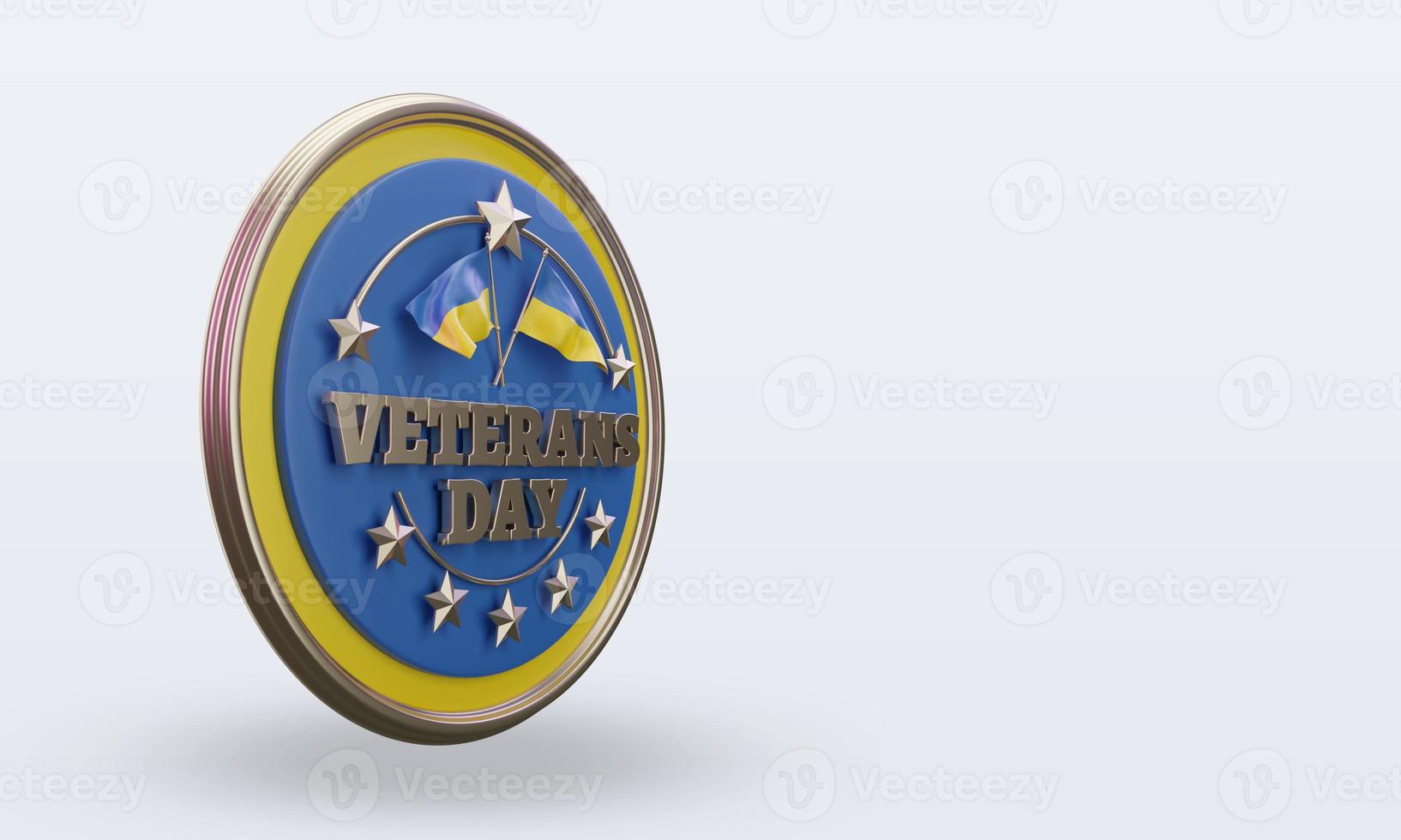 3d Veterans day Ukraine rendering left view photo